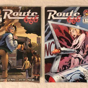 Lot of 2 Route 666 Vol 1 Issue 3, Vol 1 Issue 1 Comic Magazines